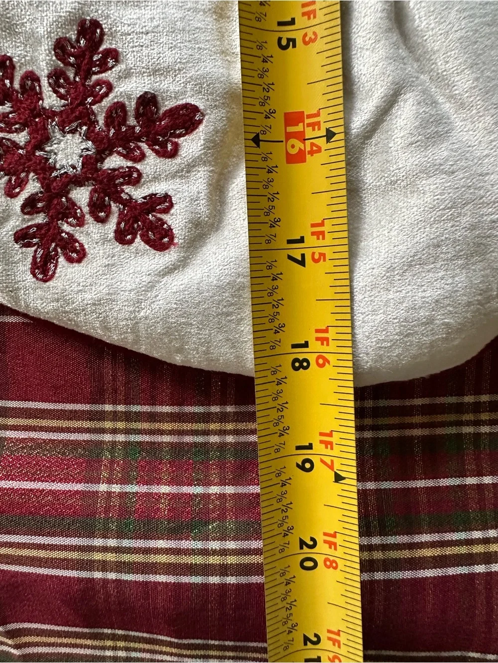 Holiday Snowflake Velvet Stockings - Red & Gray